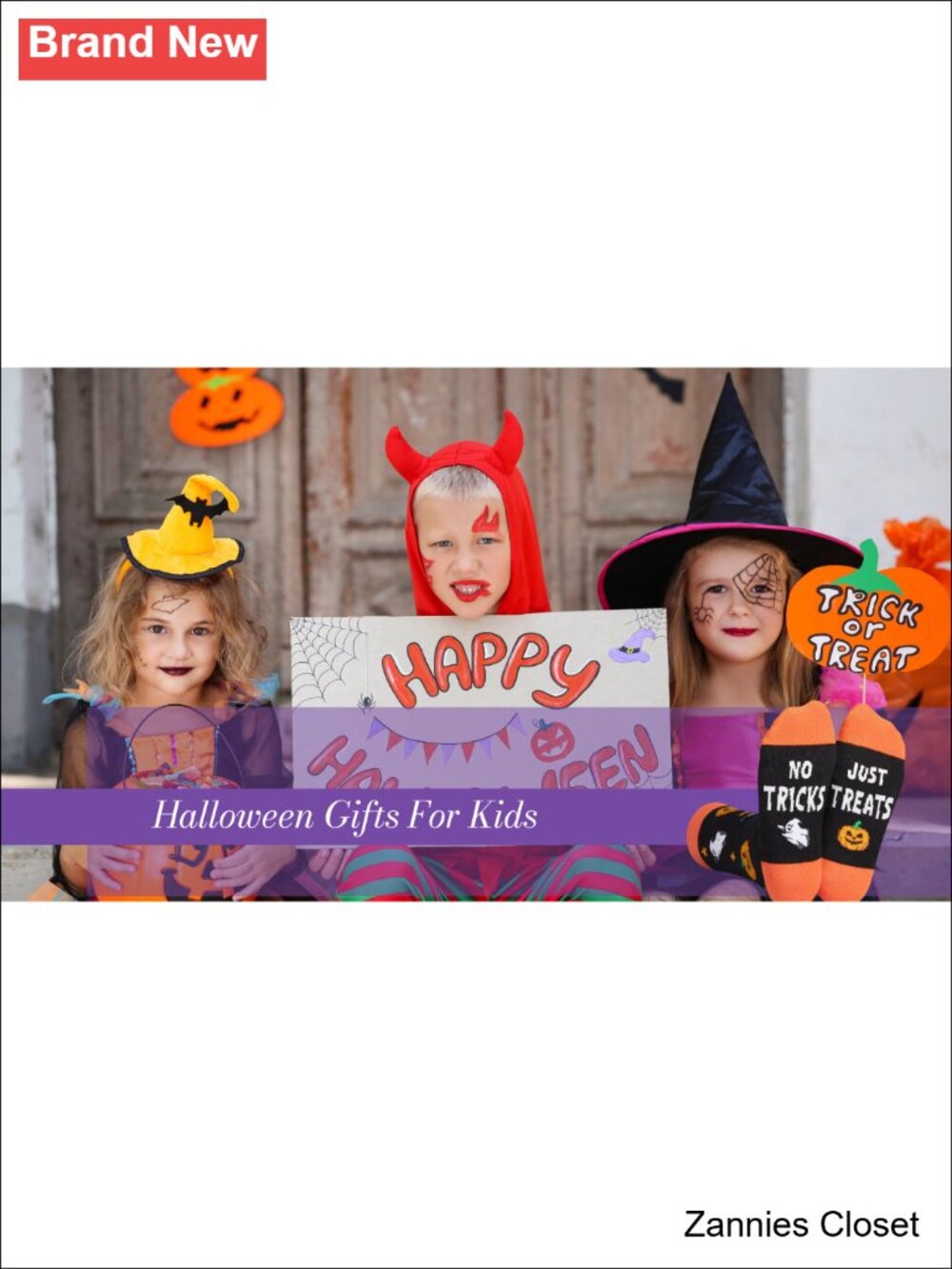 ๐ป HAPPYPOP Halloween Crew Socks Cotton Blend Novelty Boys - Picture 4 of 5